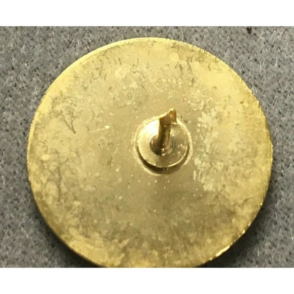 VFW Department of Ohio 1993 Cancer the Crab Enameled Red on Yellow Gold tone Pin - Picture 3 of 3